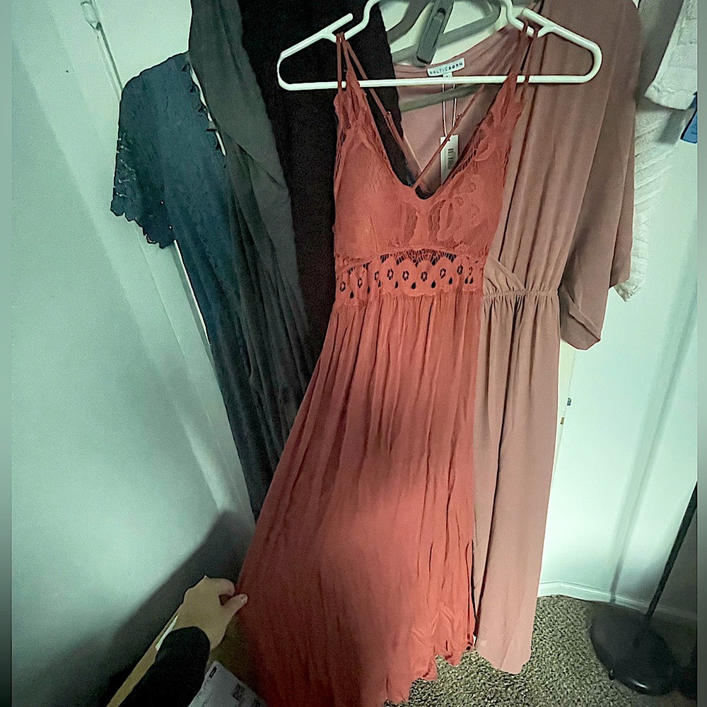 Pink lily size large maxi dress